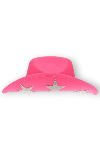 Houston Girl Hot Pink Sequin Stars Cowboy Hat-Accessories-C.C Beanie-L. Mae Boutique & Wild Mabel Clothing