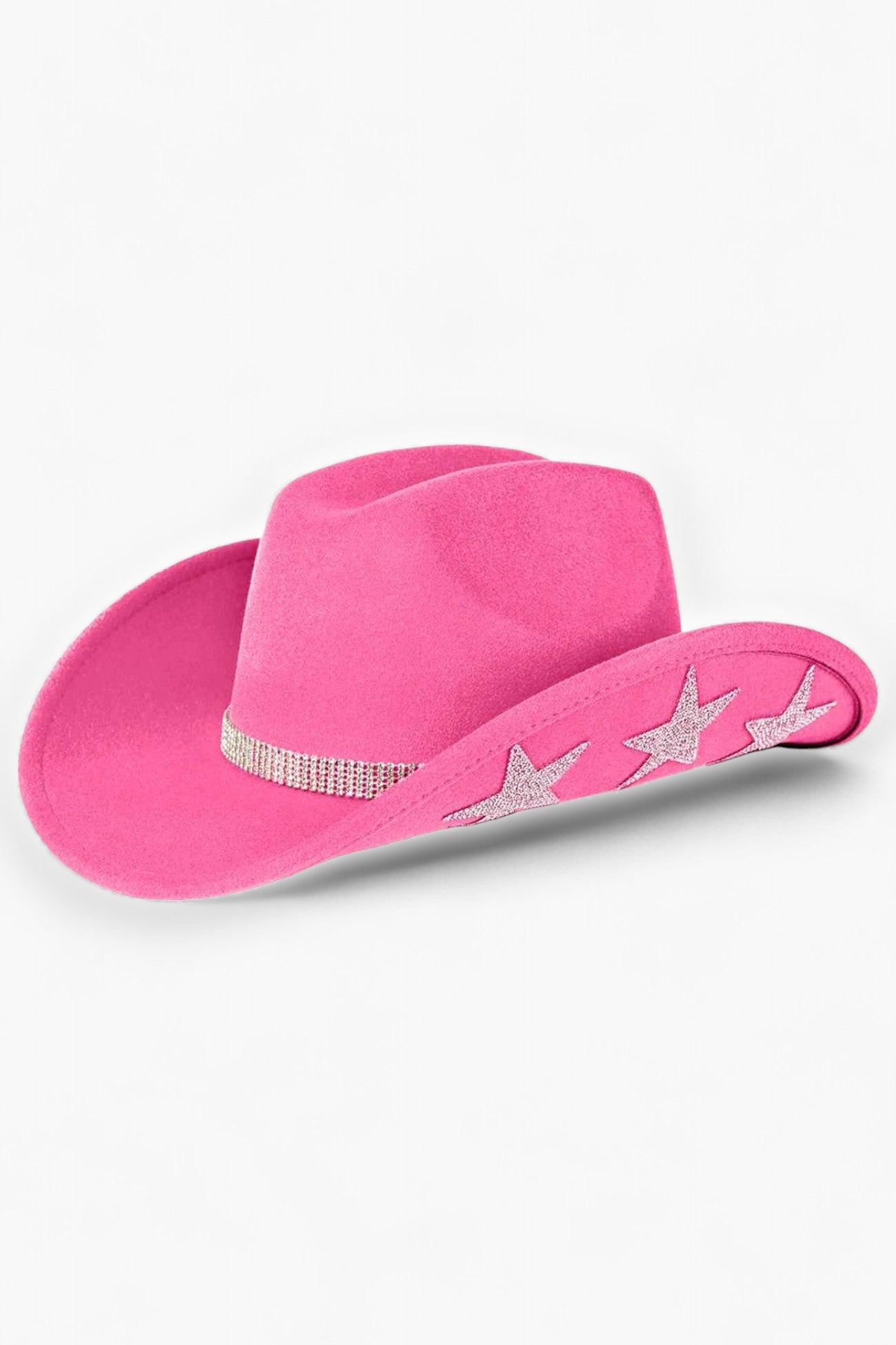 Houston Girl Hot Pink Sequin Stars Cowboy Hat-Accessories-C.C Beanie-L. Mae Boutique & Wild Mabel Clothing