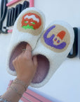 White Halloween Cookie Slippers