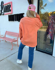 Orange Ribbed Sequin Ghost Sweatshirt