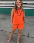 Gameday Orange Denim Short