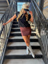 Black Lace Trim Knit Top