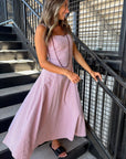 August Gingham Midi Dress