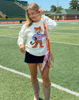 Clemson Tiger Mascot Chenille Patch Sweatshirt