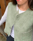 Owen Sage Sherpa Lined Vest