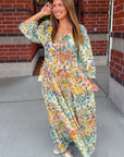 Bohemian Atelier Floral Embroidered Maxi Dress