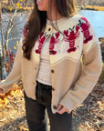 Fair Isle Toffee Lobster Cardigan