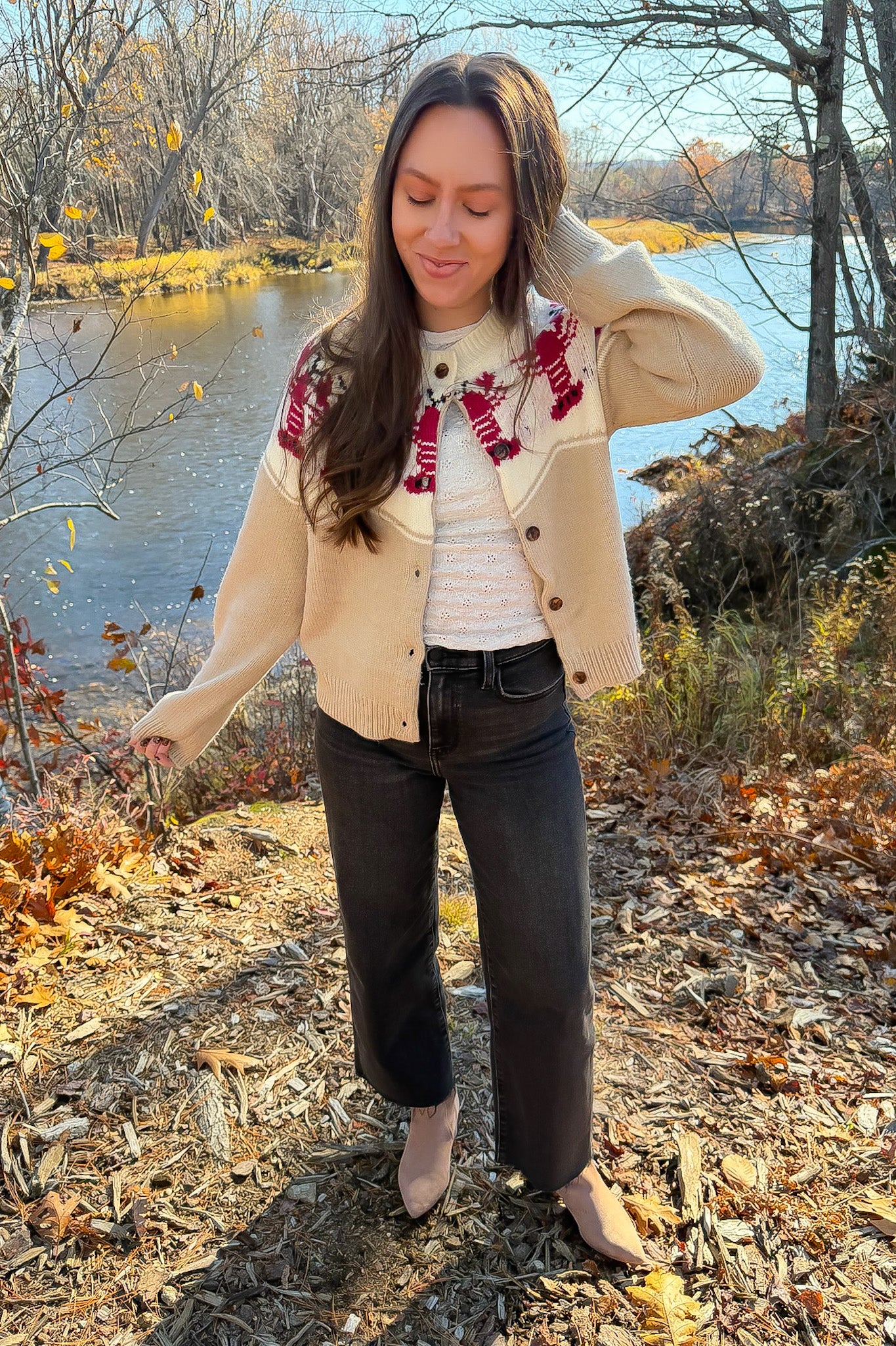 Fair Isle Toffee Lobster Cardigan