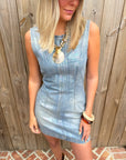 Rodeo Queen Iridescent Coated Denim Dress