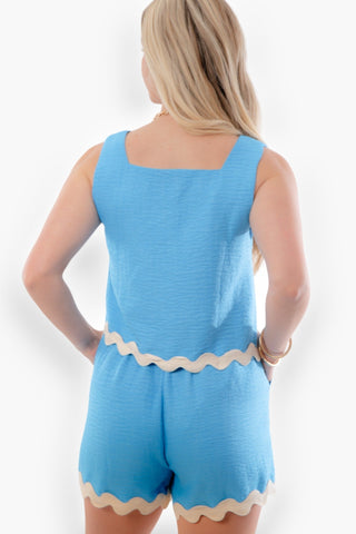 In My Dreams Aqua Ric Rac Short Set-Onesies-Entro-L. Mae Boutique & Wild Mabel Clothing