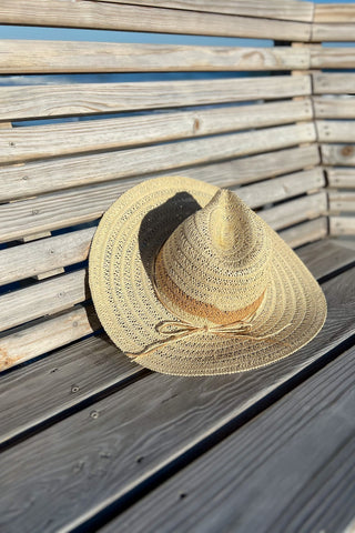 Island Time Ivory Striped Straw Hat-Accessories-Fame Accessories-L. Mae Boutique & Wild Mabel Clothing