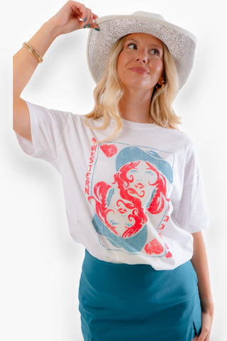 Ivory Western Queen Graphic Tee-Tops-Tres Bien-L. Mae Boutique & Wild Mabel Clothing