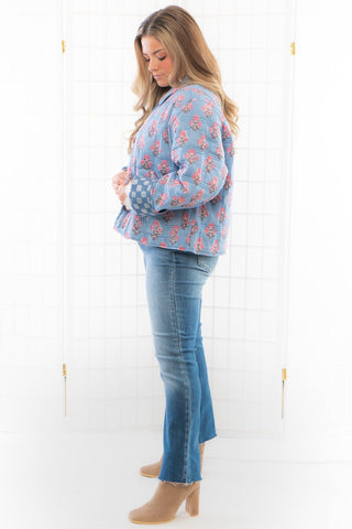 Laila Reversible Quilted Jacket-Outerwear-En Creme-L. Mae Boutique & Wild Mabel Clothing