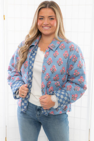 Laila Reversible Quilted Jacket-Outerwear-En Creme-L. Mae Boutique & Wild Mabel Clothing