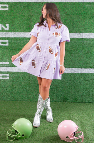 Lavender Sequin Football Dress-Lula the Label-L. Mae Boutique