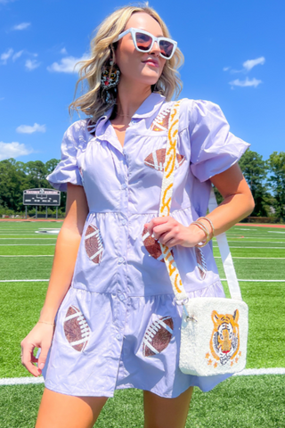 Lavender Sequin Football Dress-Dresses-Lula the Label-L. Mae Boutique & Wild Mabel Clothing