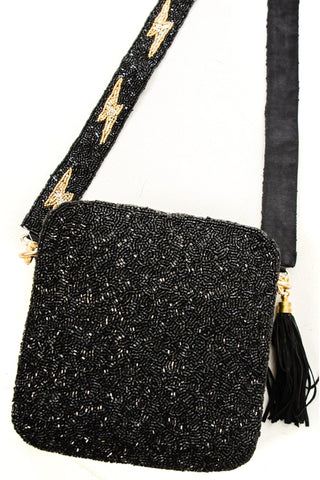 Lightning Bolt Beaded Bag-Accessories-Moyna-L. Mae Boutique & Wild Mabel Clothing