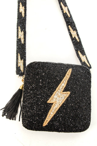 Lightning Bolt Beaded Bag-Accessories-Moyna-L. Mae Boutique & Wild Mabel Clothing