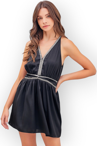 Lolita Sleeveless Black Cocktail Dress-Do + Be-L. Mae Boutique