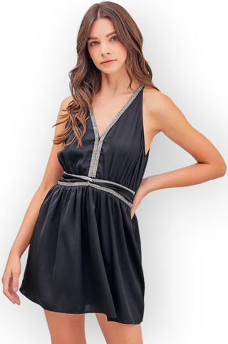 Lolita Sleeveless Black Cocktail Dress-Dresses-Do + Be-L. Mae Boutique & Wild Mabel Clothing