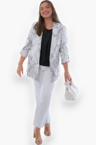 Luca Leaf Printed Blazer-Tops-Fate-L. Mae Boutique & Wild Mabel Clothing