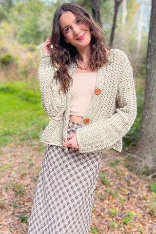 Luca Sage Chunky Cardigan Sweater-Tops-In February-L. Mae Boutique & Wild Mabel Clothing