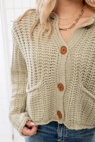 Luca Sage Chunky Cardigan Sweater-Tops-In February-L. Mae Boutique & Wild Mabel Clothing