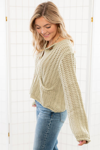 Luca Sage Chunky Cardigan Sweater-Tops-In February-L. Mae Boutique & Wild Mabel Clothing