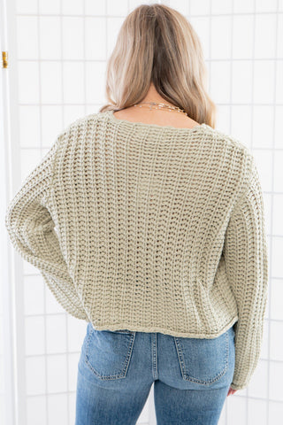 Luca Sage Chunky Cardigan Sweater-Tops-In February-L. Mae Boutique & Wild Mabel Clothing