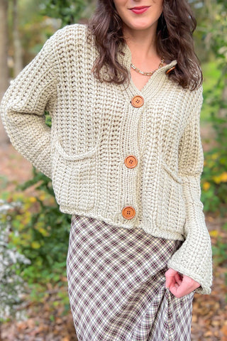 Luca Sage Chunky Cardigan Sweater-Tops-In February-L. Mae Boutique & Wild Mabel Clothing