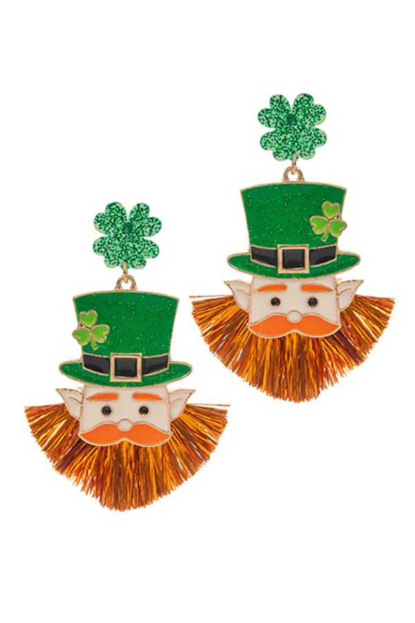 Luck Of The Irish Leprechaun Earrings-Jewelry-Golden Stella-L. Mae Boutique & Wild Mabel Clothing