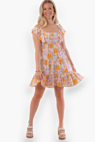 MINKPINK Retro Floral Soleil Mini Dress-Dresses-MinkPink-L. Mae Boutique & Wild Mabel Clothing