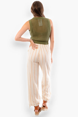 Meet Me at the Shoreline Pants-Bottoms-En Creme-L. Mae Boutique & Wild Mabel Clothing