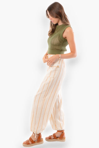 Meet Me at the Shoreline Pants-Bottoms-En Creme-L. Mae Boutique & Wild Mabel Clothing