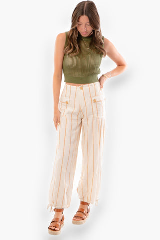 Meet Me at the Shoreline Pants-Bottoms-En Creme-L. Mae Boutique & Wild Mabel Clothing