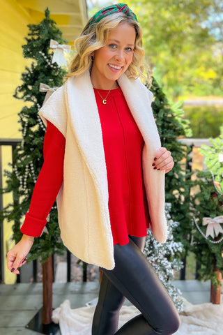 On My List Red Dolman Sweater-Tops-& merci-L. Mae Boutique & Wild Mabel Clothing