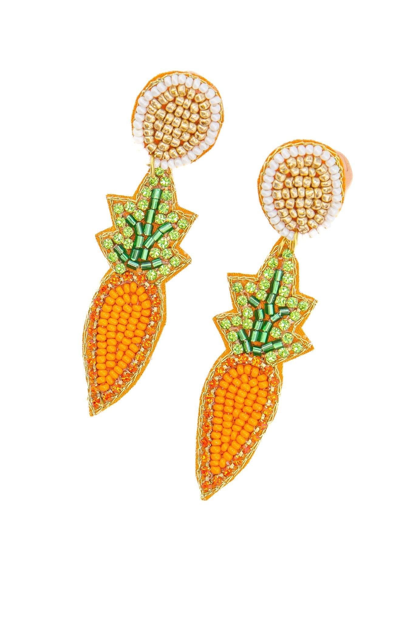 Orange Carrot Dangle Earrings-Jewelry-Golden Stella-L. Mae Boutique & Wild Mabel Clothing