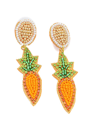 Orange Carrot Dangle Earrings-Golden Stella-L. Mae Boutique
