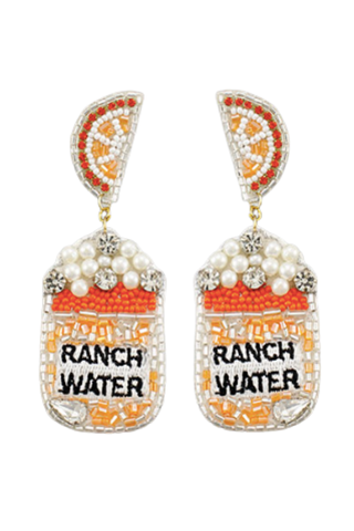Orange Ranch Water Cocktail Earrings-Golden Stella-L. Mae Boutique