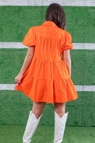 Orange Sequin Football Dress-Lula the Label-L. Mae Boutique