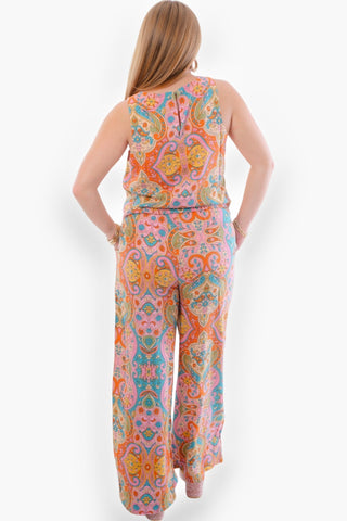 Paisley Print Wide Leg Pant-Fate-L. Mae Boutique