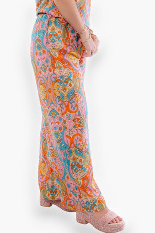 Paisley Print Wide Leg Pant-Fate-L. Mae Boutique