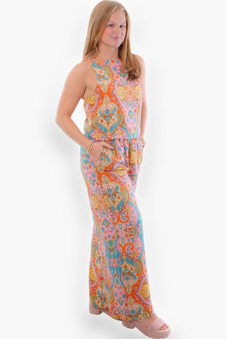 Paisley Print Wide Leg Pant-Fate-L. Mae Boutique