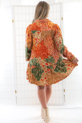 Patch Me Up Floral Button Down Dress-Dresses-& merci-L. Mae Boutique & Wild Mabel Clothing