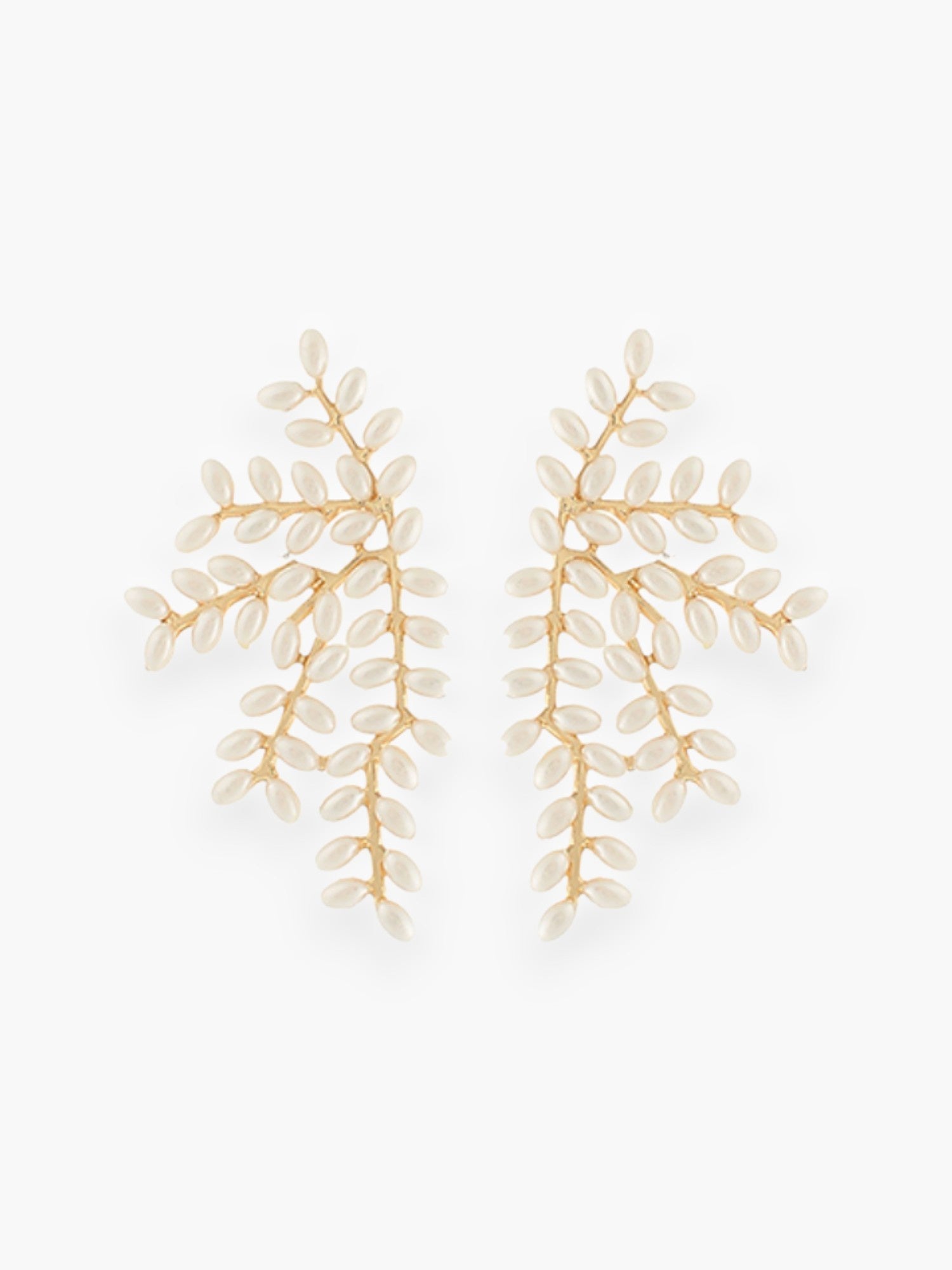 Pearl Leaf Branch Gold Earrings-Jewelry-Golden Stella-L. Mae Boutique & Wild Mabel Clothing