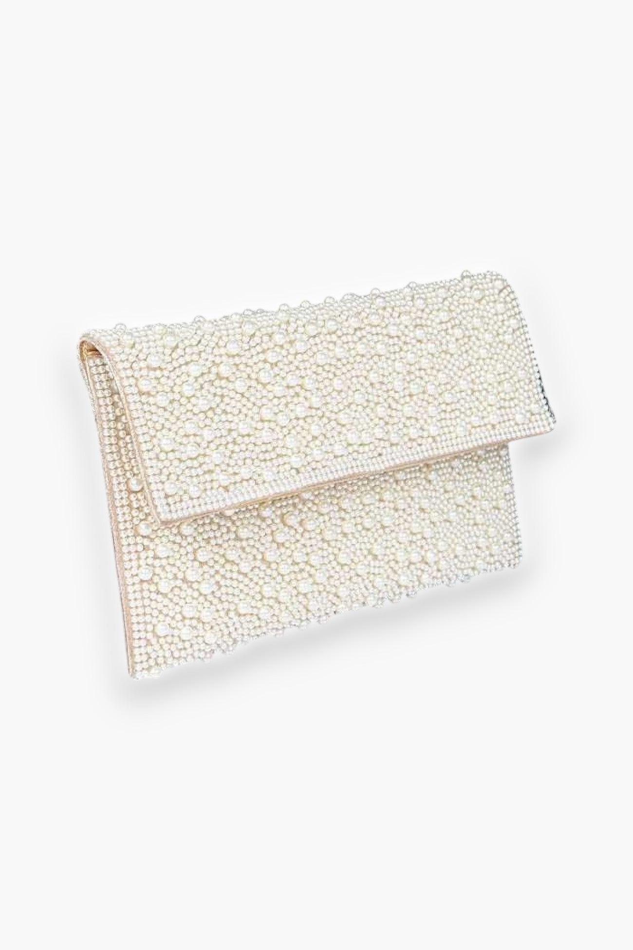 Pearl Studded Envelope Clutch Bag-Artini Accessories-L. Mae Boutique & Wild Mabel Clothing