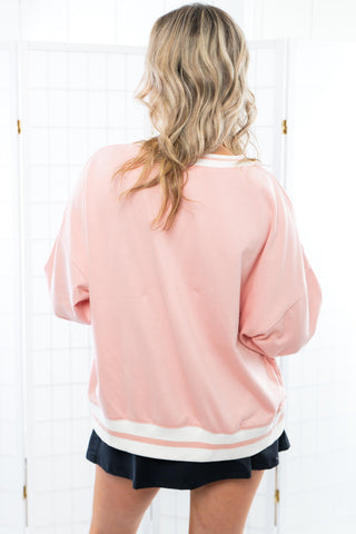 Peek a Boo Dusty Pink Ghost Crewneck-Tops-Peach Love California-L. Mae Boutique & Wild Mabel Clothing