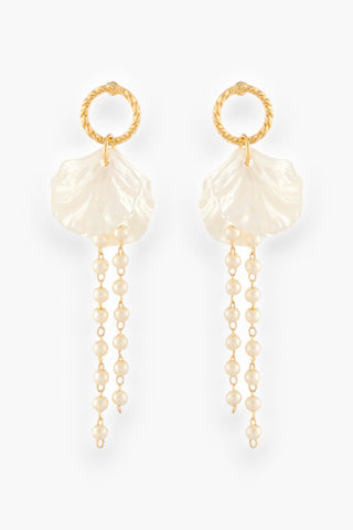 Petal & Pearl Fringe Earrings-Jewelry-Golden Stella-L. Mae Boutique & Wild Mabel Clothing