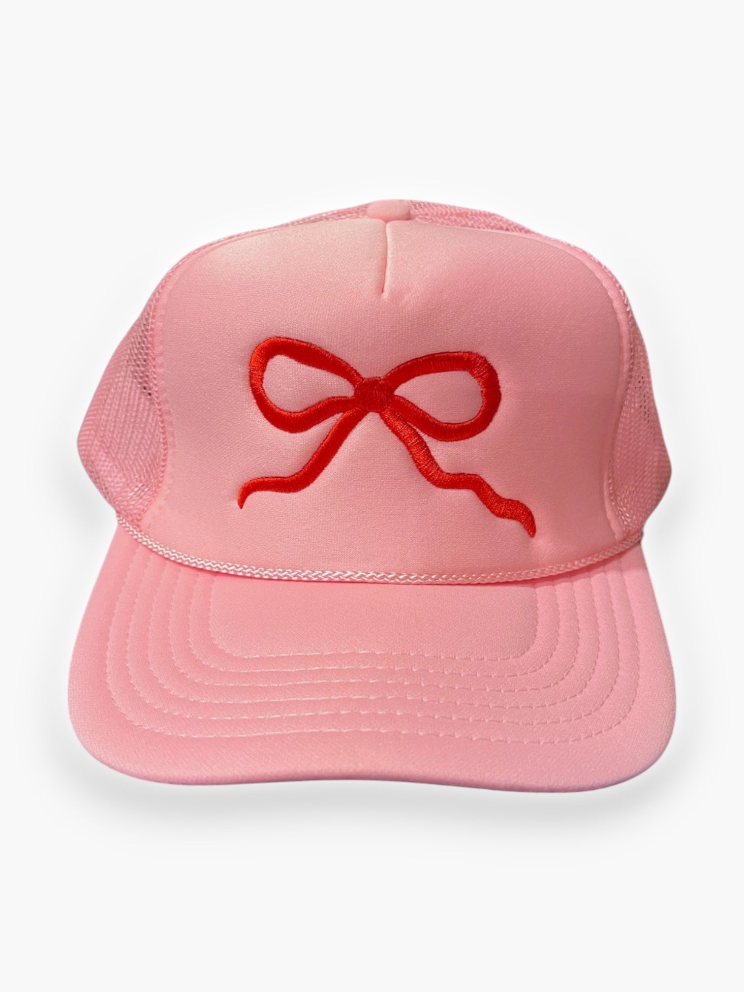 Pink Bow Trucker Hat-Accessories-Happi Style-L. Mae Boutique &amp; Wild Mabel Clothing