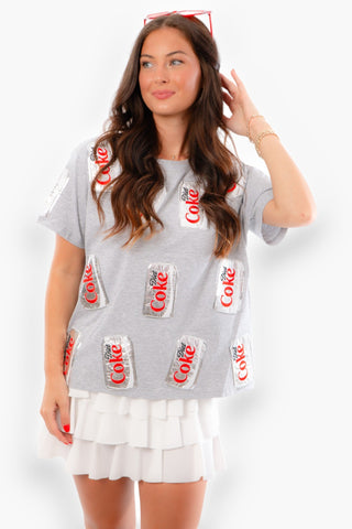 Queen of Sparkles Diet Coke Can Tee-Queen of Sparkles-L. Mae Boutique